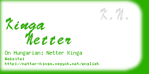 kinga netter business card